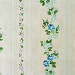 Vintage Wallpaper - Small Flowers Wallpaper - 1960s Wallpaper - Dolls House Paper - Collage Paper - Crafting Paper - Decoupage Paper