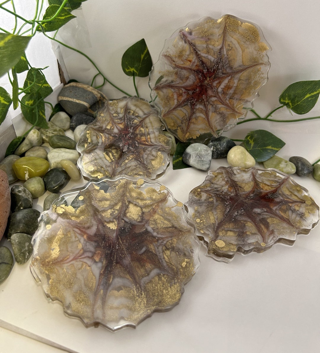 Starburst Resin Coasters Set of 4 Etsy