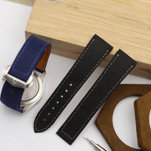 Order To Make Watch Strap - Omega Watch Strap - Canvas Strap for Speedmaster/Moonwatch/Seamaster