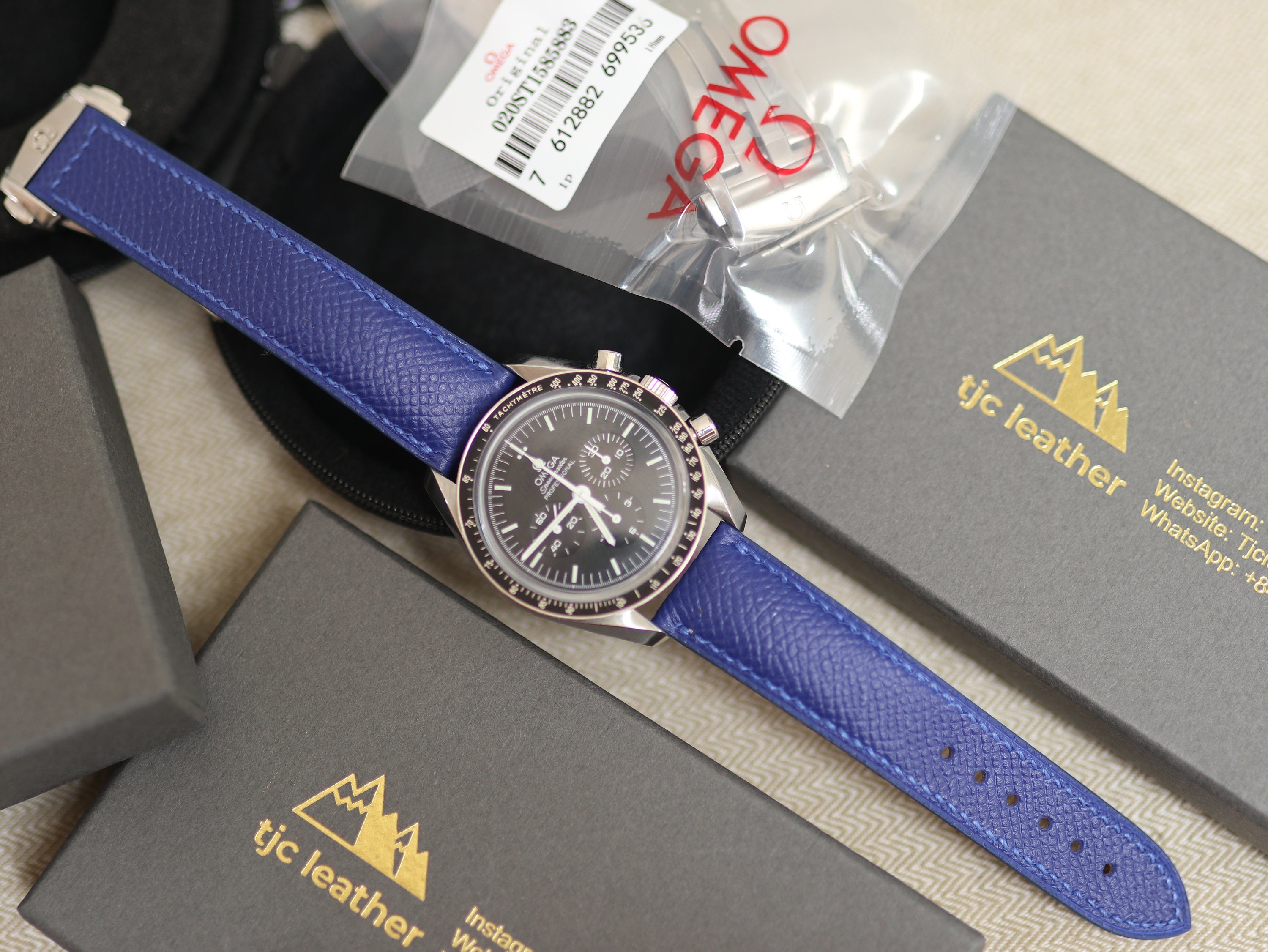 Cobalt Calfskin Watch Strap - Cobalt 