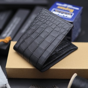 Cartera de piel de cocodrilo genuina - Cartera de hombre - Cartera Befold - Cartera de hombre premium!!!
