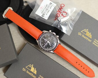 Omega Watch Strap Orange Calfskin Watch 