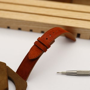 Suede Leather - Suede Leather Strap - Suede Watch Strap - Suede Leather Watch Strap - Customize Any Sizes - Make To Order!!!