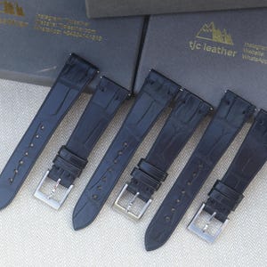 Cinturino vintage - Cinturino per orologio vintage - Cinturino per orologio in vera pelle di alligatore - Cinturino per orologio in vera pelle di alligatore - Stile con cuciture su due lati