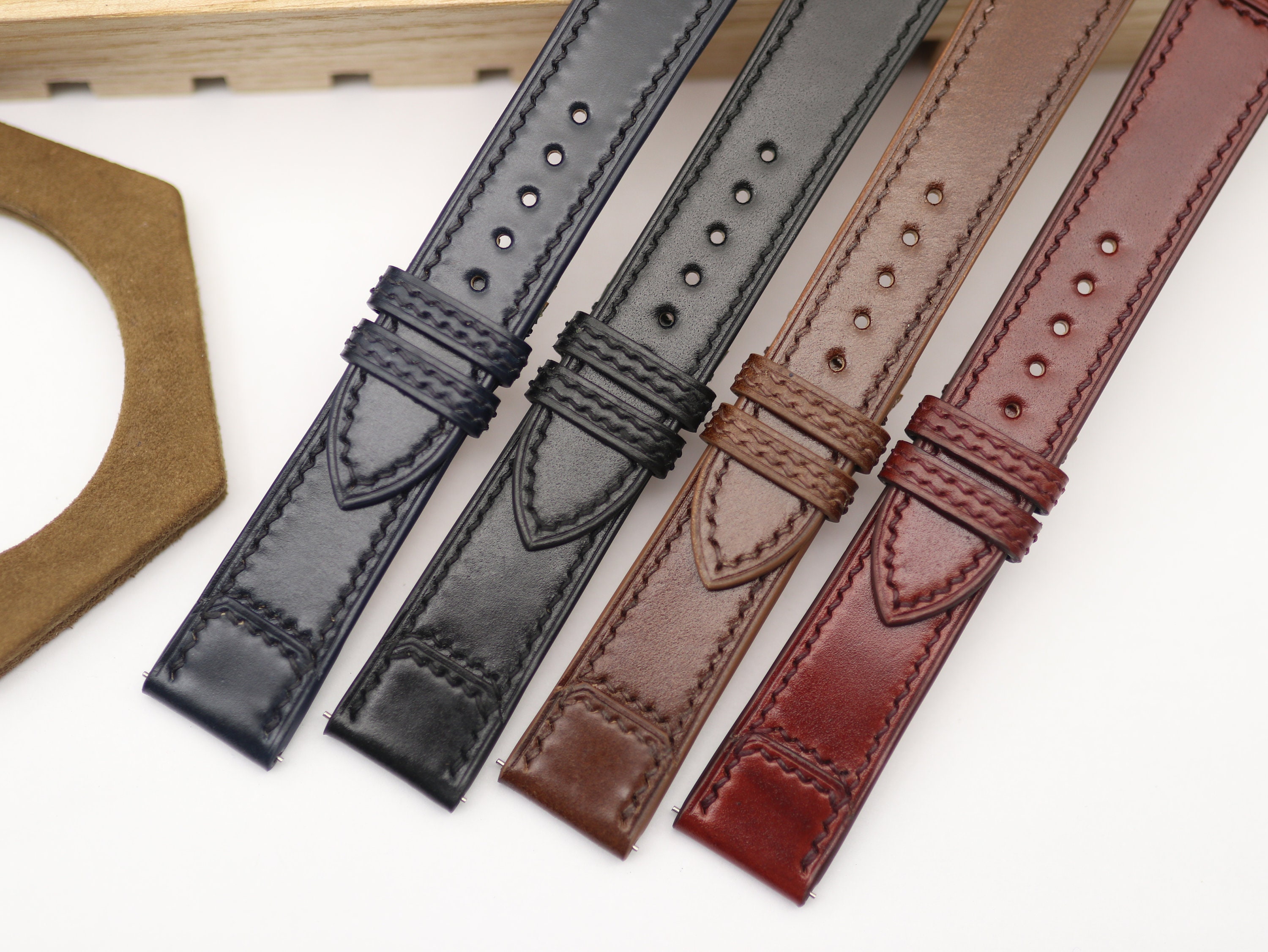 Jaeger Lecoultre Reverso Watch Strap Shell Cordovan Leather Etsy