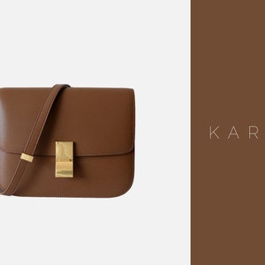 Korean Style] Minimalistic Medium Size Liege Leather Box Bag – Ordicle