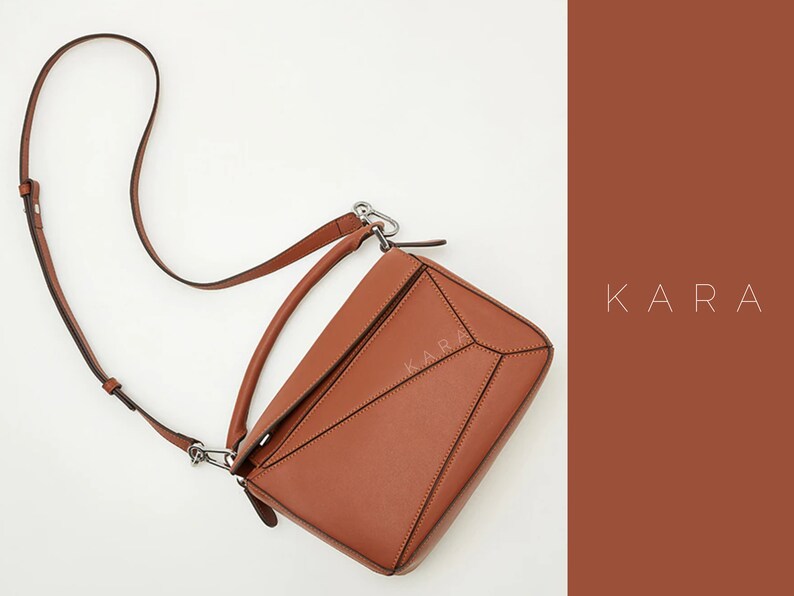 Genuine Leather Minimal Crossbody Bag Puzzle Bag Leather Etsy