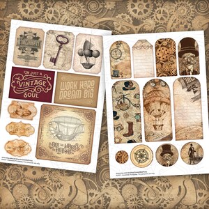Vintage Steampunk Junk Journal Printable Kit: Digital Download, Antique ...