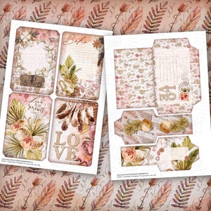 Natural Boho Junk Journal Printable Kit: Digital Download, Tribal ...