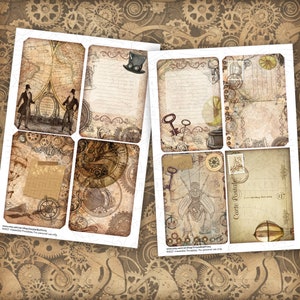 Vintage Steampunk Junk Journal Printable Kit: Digital Download, Antique ...