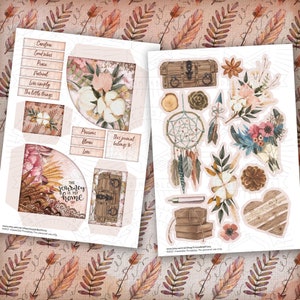 Natural Boho Junk Journal Printable Kit: Digital Download, Tribal ...