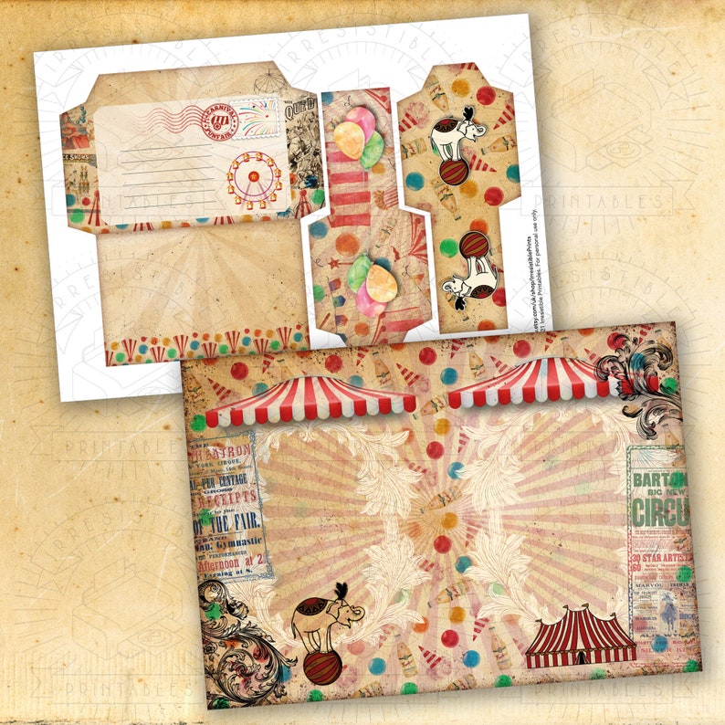 Vintage Circus Junk Journal Printable Kit: Digital Download - Etsy