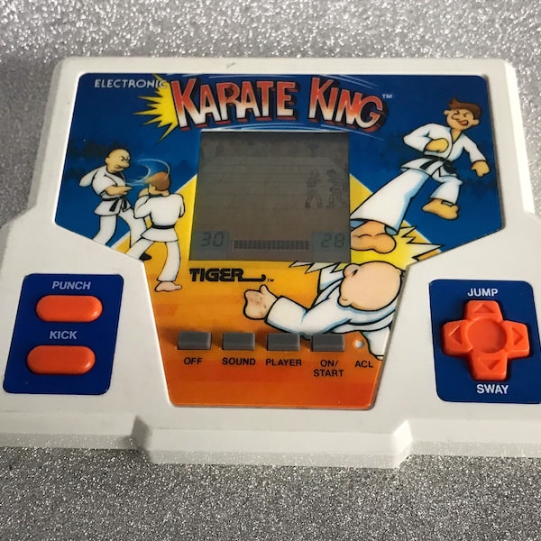 Retro Karate King Vintage Handheld Electronic Game Working By tiger 1988