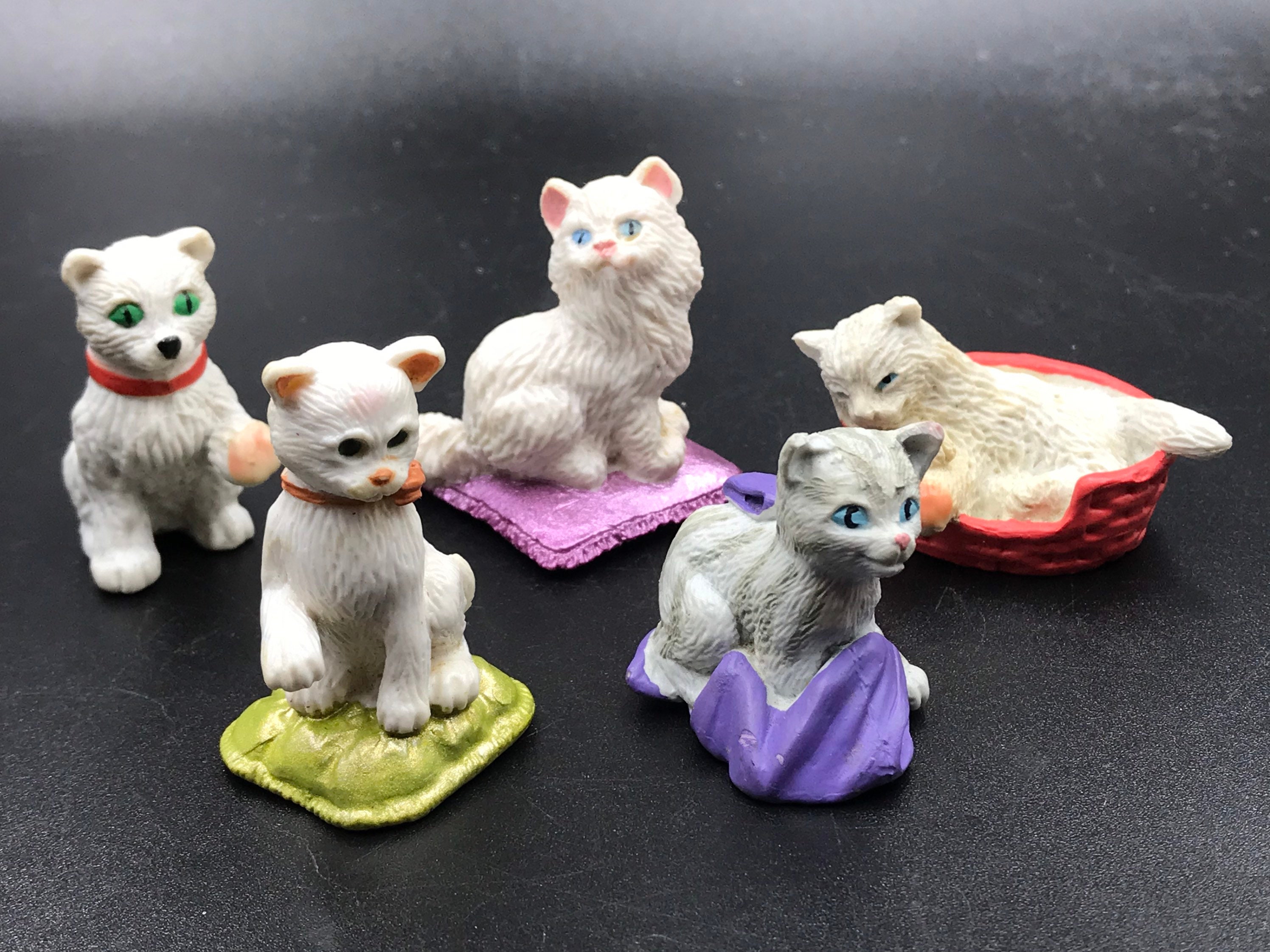 Vintage Kitty in My Pocket LOT of 5 MEG 90s Toys Cats Kitty