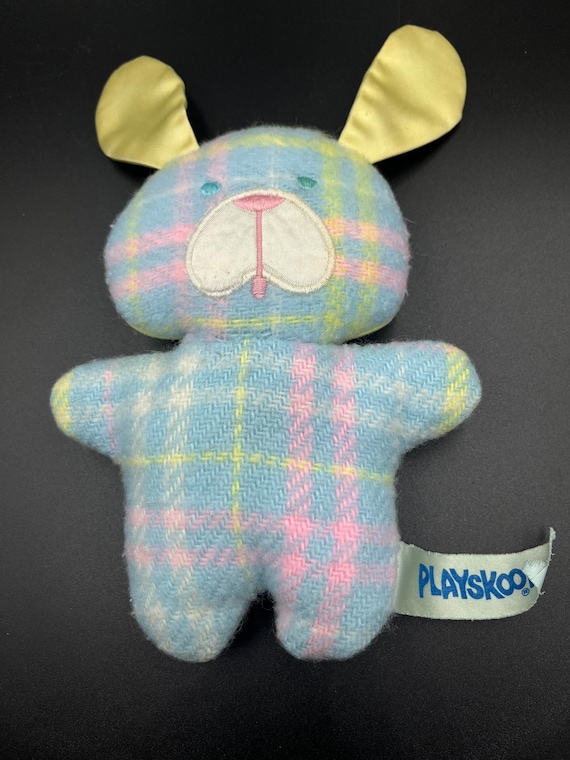 Vintage Playskool Blankies Pastel Bunny Bunnies Plush Snuzzles Baby Toy Etsy