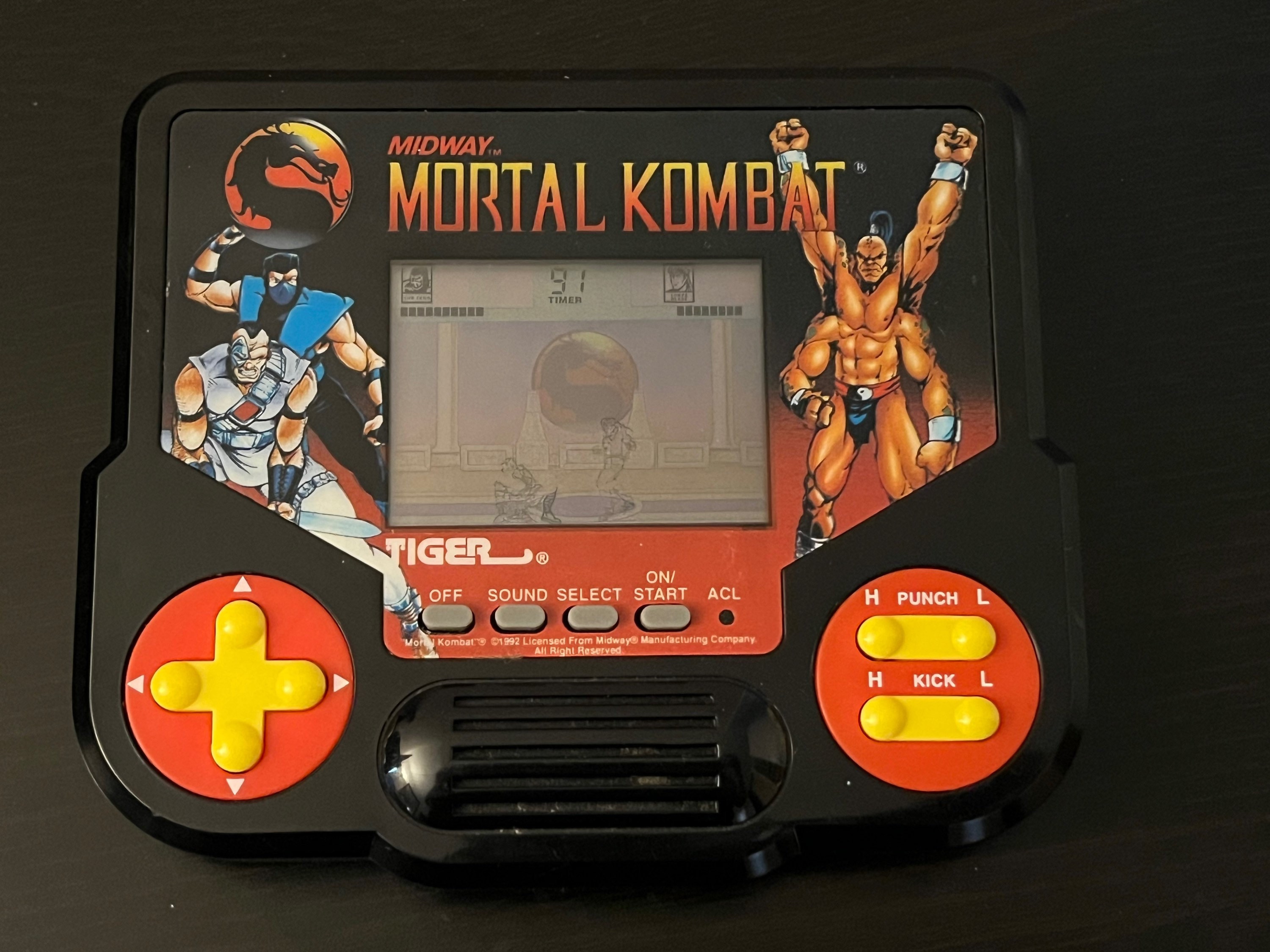 Tiger Electronics Midway Mortal Kombat Handheld Game 1992 for sale online