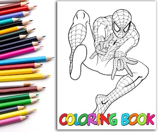 Download Spider Man Coloring Book Etsy