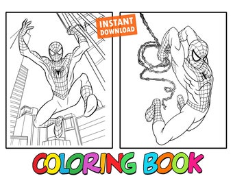 Download Spider Man Coloring Book Etsy