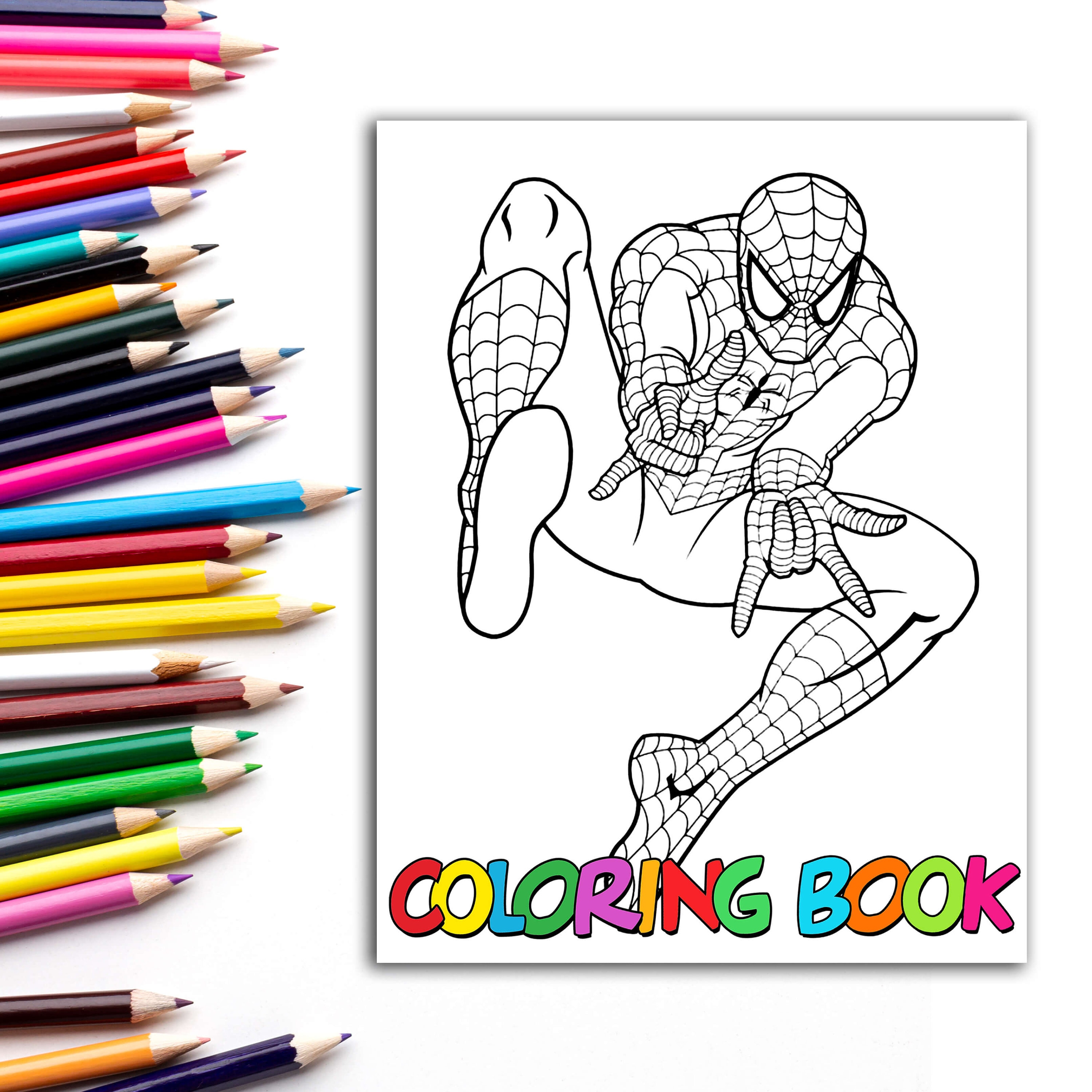 65 Spiderman Coloring Pages For Kids Best gift for girls | Etsy