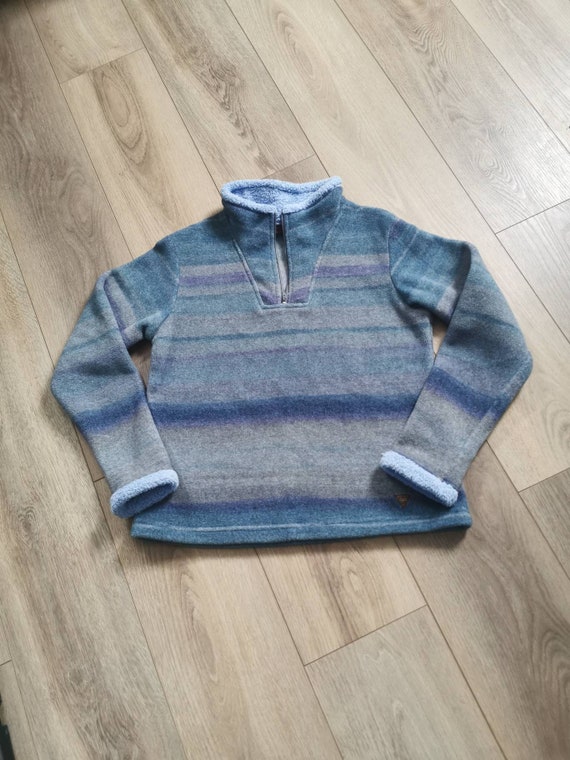 Wooly Bully Fleece Sweater | Blue Fleece Pullover… - image 1