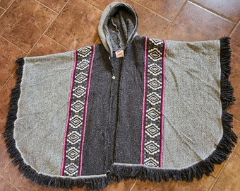 South American Milmarte Wool Poncho