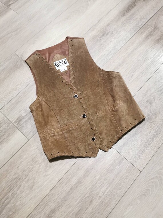 Vintage Leather Vest | Ladies Leather Vest | Vinta