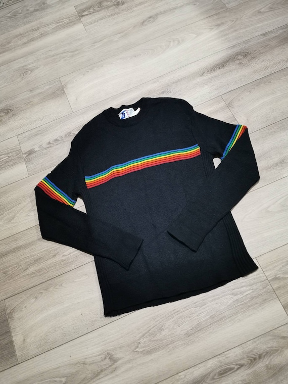 Vintage Rainbow Sweater | Unisex Rainbow Pullover