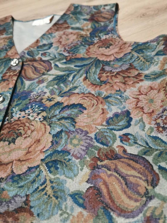 Vintage 80s Floral Vest | Vintage Ladies Floral V… - image 6