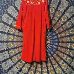 Gorgeous Vintage Vanity Fair Soft Red Velour Robe