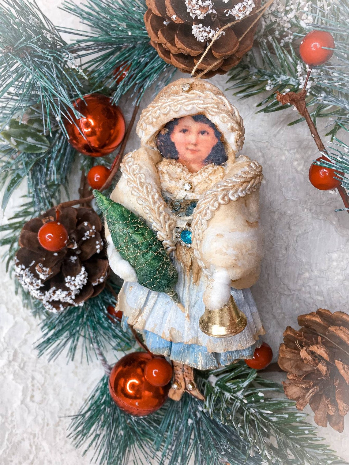 Victorian christmas ornament. Christmas tree toy. angel Etsy