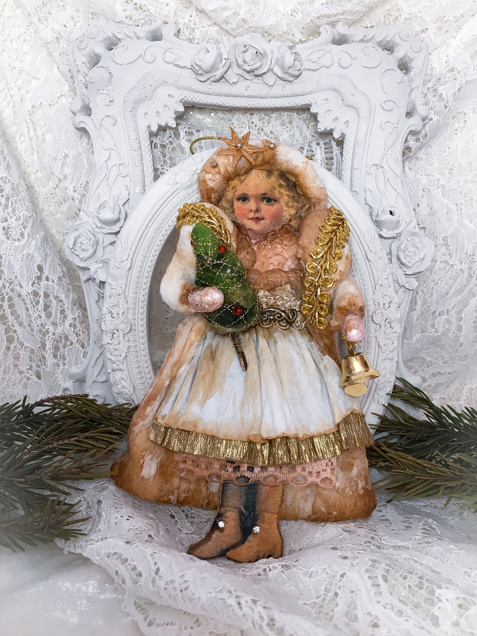 Victorian christmas ornament. Christmas tree toy. angel Etsy