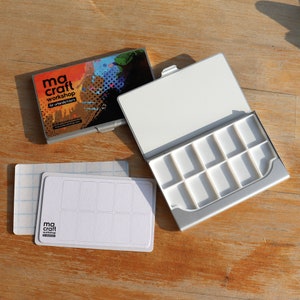 Mini palette de voyage pour aquarelle pour urbansketchers - 10 cases - format carte de crédit