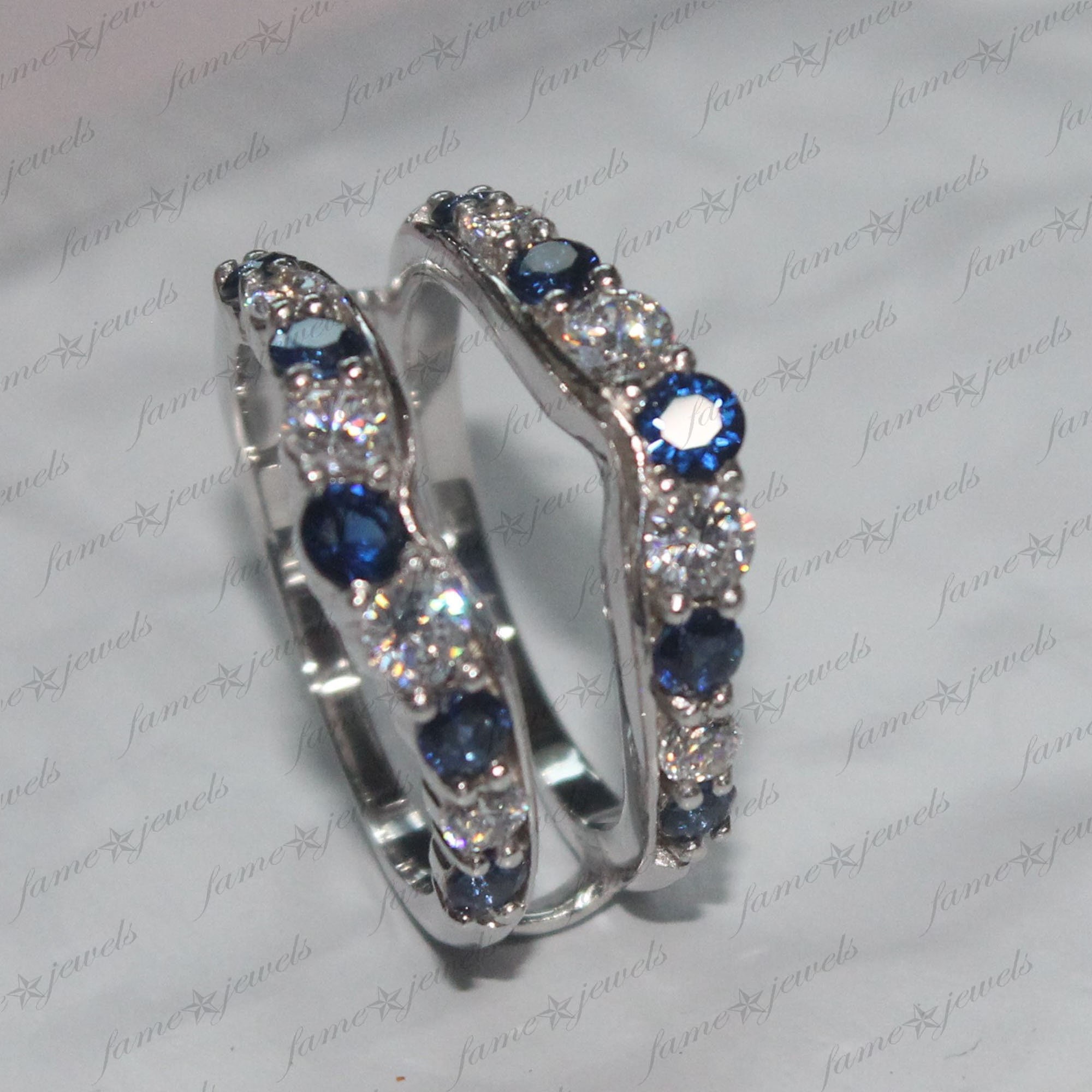 2.00 Ct Round Cut Sapphire and Diamond Enhancer Wrap Ring Etsy