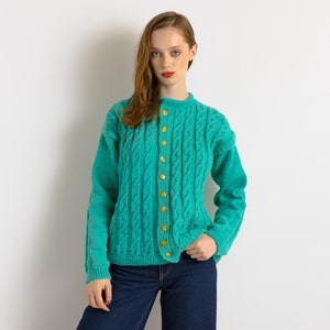 Colorful Striped Cardigan, Crochet Jacket, Hand Knitted Warm Sweater, Oversize Pullover, Embroidered Cardigan, Multi Colored Cardigan