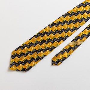 Ermenegildo Zegna Men's Multicolor Silk Floral Cravatte Tie Made in Italy leaves print necktie gift for men accessories silk 90s style men's