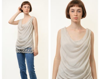 ファッション・ブランド Vintage Clothes / Silk Tee 80s Vintage Vtg Rare 100% SILK Seta Seide Soie Natural