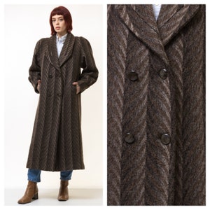 70s Woman Alpaca Mohair Coat Women Vintage 80s winter coat long wool coat outerwear maxi winter coat vintage clothing size Medium