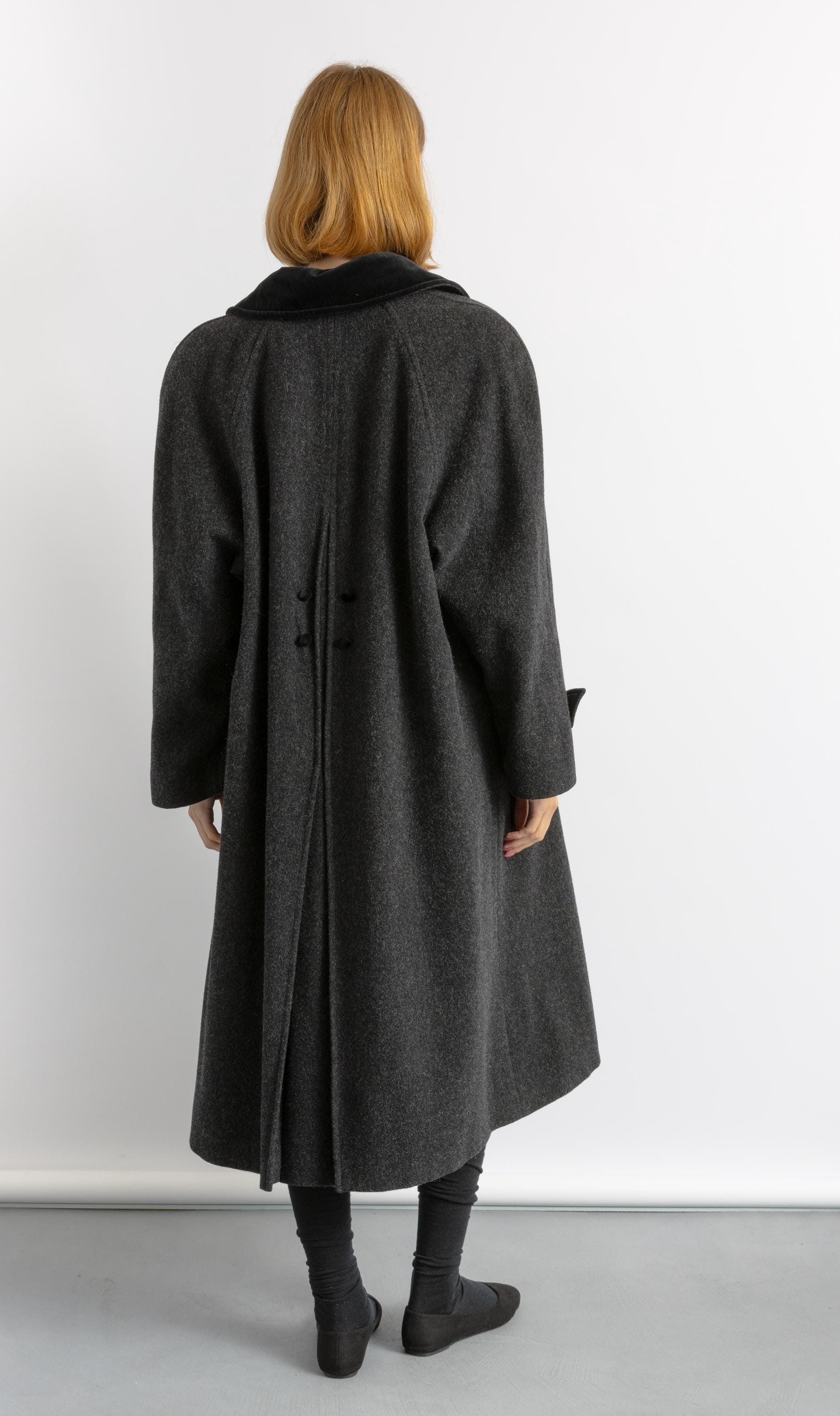 80s Woman Lambswool Coat Women Vintage 80s Winter Coat Long Wool