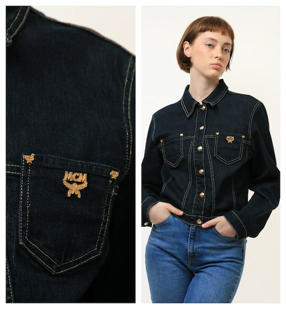 Black denim girlfriend jacket best sale