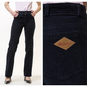 80s Corduroy Woman Vintage Waisted Flare Trousers Size XSmall/ Vintage Woman Clothing/ Vintage Woman Corduroy Pants XSmall
