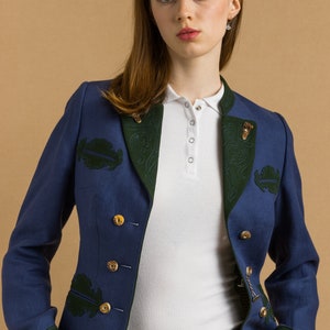 Women's structured jacket collar and 2 flap pockets / deer horn buttons / traditional jacket popular in Bavaria, Tyrol, Austria and Germany image 6