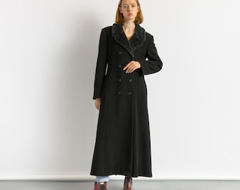 80s Woman Doublebreasted Wool Coat Women Vintage 80s Winter Coat