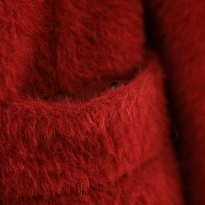 80s Women Red Woolmark Wool Coat women vintage 80s winter coat long trench coat outerwear maxi winter coat vintage clothing size Medium image 7