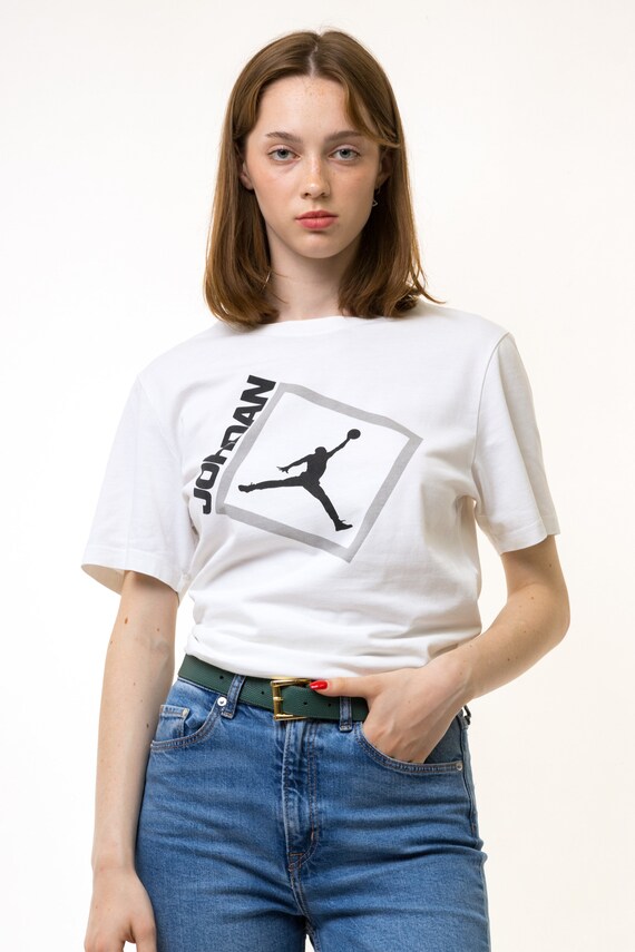 Vintage NIKE AIR JORDAN Big Logo Authentic T-Shir… - image 9