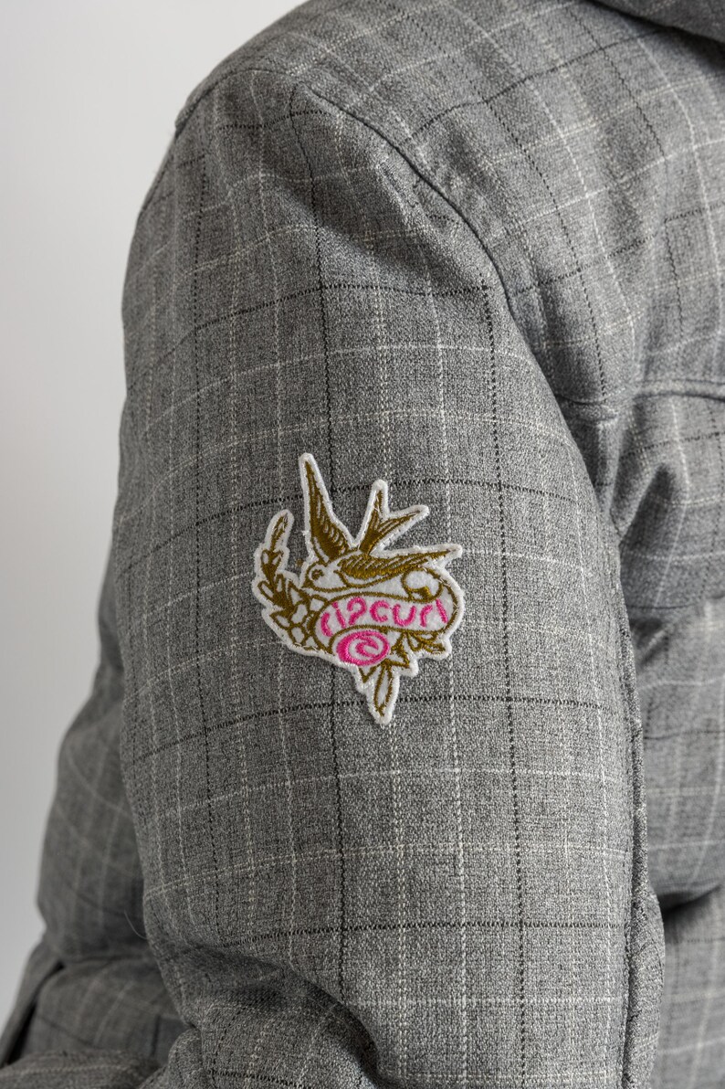 Chaqueta acolchada de plumón vintage Rip Curl Mountainwear para snowboard, talla 36 pequeña imagen 14