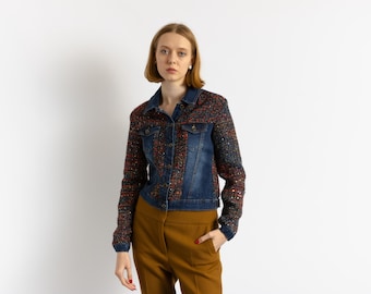 90s Vintage Denim Desigual Womens Jacket Spring Clothing Size Small Authentic Casual Wear Vintage Woman Jeans Jacket