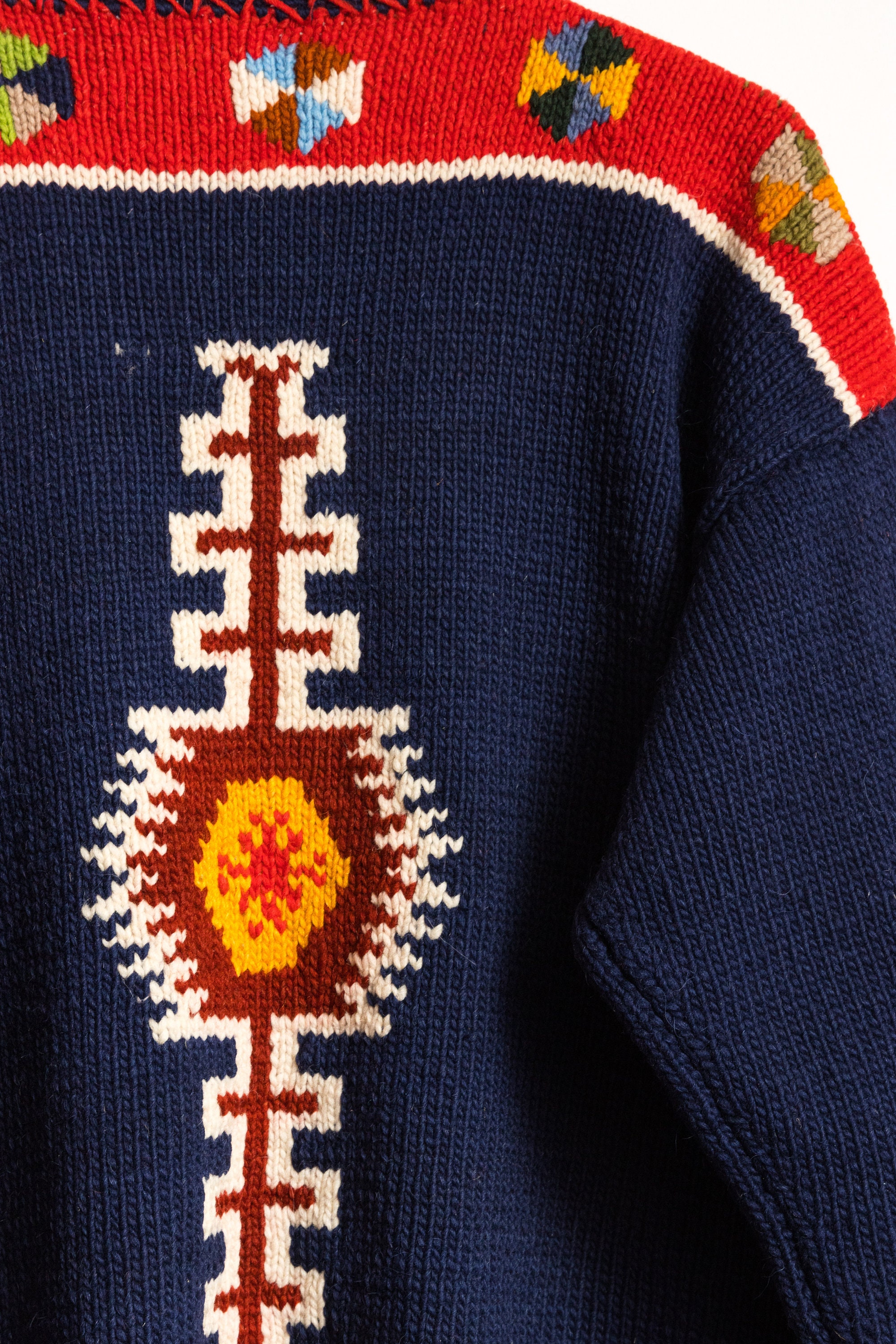 70s Vintage Del Mundo Ecuador Handknitted Wool Sweater 70s Vintage Del Mundo Ecuador Handknitted Wool Sweater
