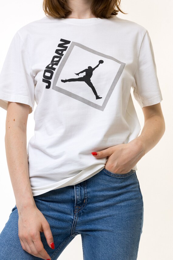 Vintage NIKE AIR JORDAN Big Logo Authentic T-Shir… - image 7
