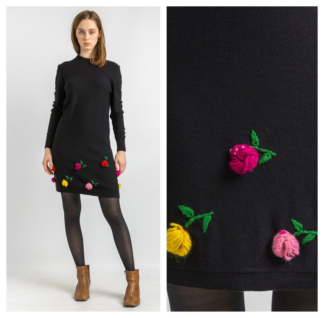1980s Sonia Rykiel Black Dress