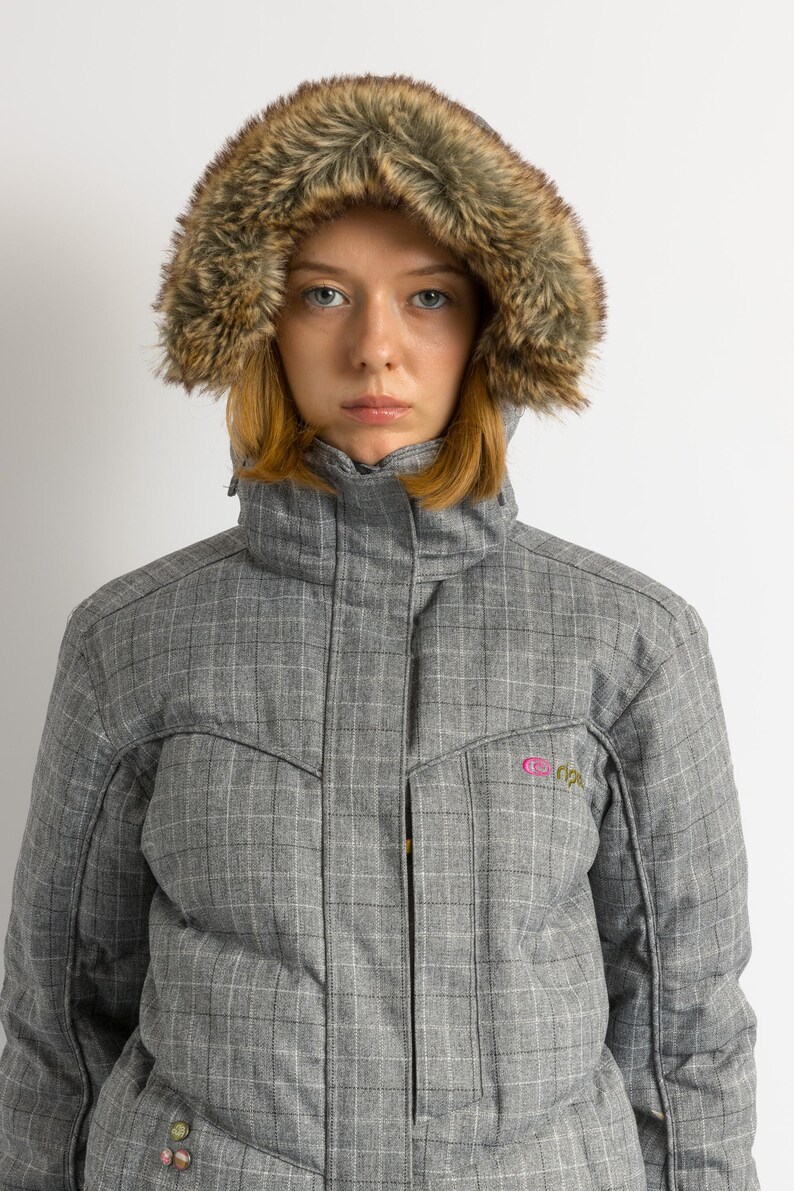 Chaqueta acolchada de plumón vintage Rip Curl Mountainwear para snowboard, talla 36 pequeña imagen 10